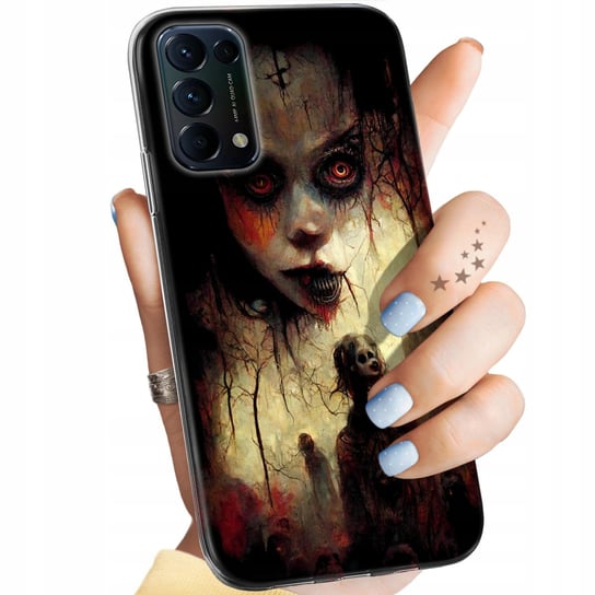 Etui Do Oppo Reno 5 5G Wzory Halloween Zombie Dynie Czaszki Czarownice Case Oppo