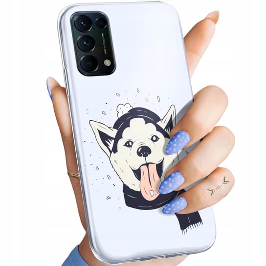 Etui Do Oppo Reno 5 5G Wzory Husky Psy Pieski Obudowa Pokrowiec Case Oppo