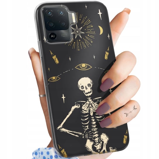 Etui Do Oppo Reno 5 Lite Wzory Czaszka Szkielety Memento Mori Gotyk Obudowa Oppo