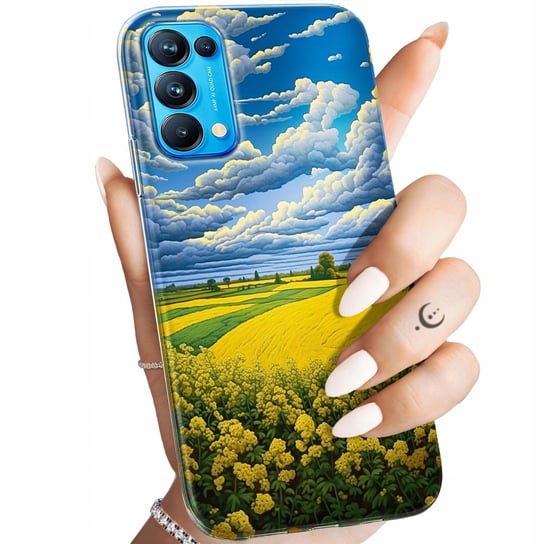 Etui Do Oppo Reno 5 Pro 5G Wzory Chmury Niebo Błękit Obudowa Pokrowiec Case Oppo