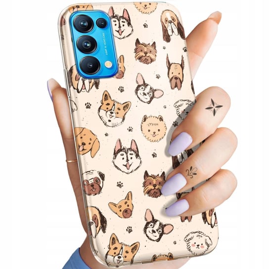 Etui Do Oppo Reno 5 Pro 5G Wzory Psy Pieski Pisiaki Obudowa Pokrowiec Case Oppo