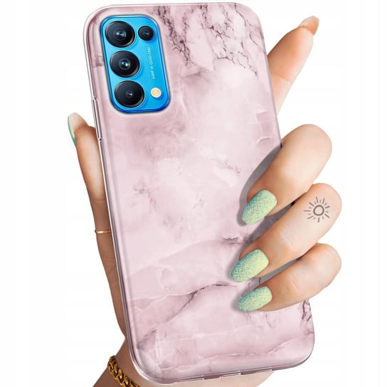 Etui Do Oppo Reno 5 Pro 5G Wzory Różowe Golden Rose Pudrowy Róż Obudowa Oppo