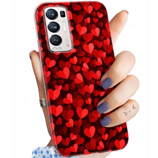 Etui Do Oppo Reno 5 Pro Plus 5G Wzory Walentynki Miłość Serce Obudowa Case Oppo