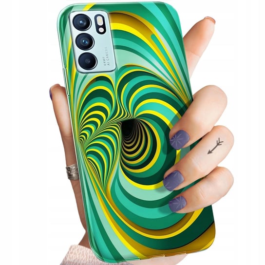 Etui Do Oppo Reno 6 5G Wzory Iluzja Optyczna Złudzenie Obudowa Pokrowiec Oppo