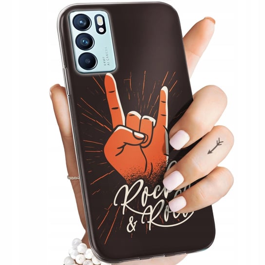 ETUI DO OPPO RENO 6 5G WZORY ROCKOWE ROCK ROCK AND ROLL GITARA PUNK OBUDOWA Oppo