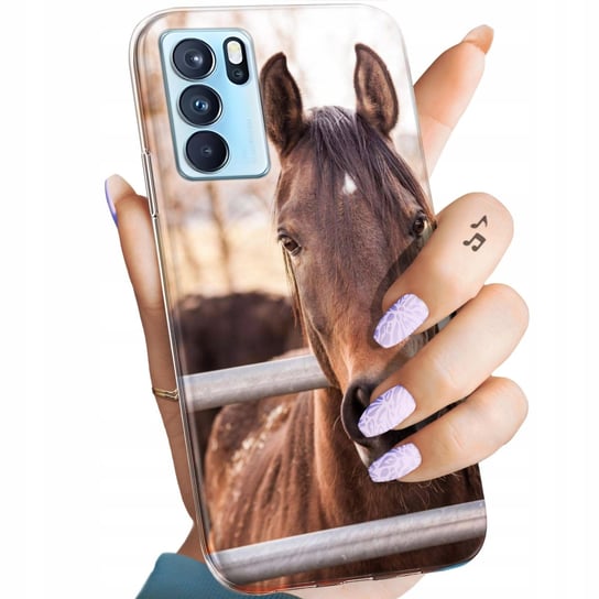 Etui Do Oppo Reno 6 Pro 5G Wzory Konie Kuce Pegazy Obudowa Pokrowiec Case Oppo