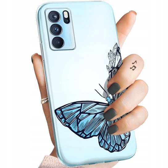 Etui Do Oppo Reno 6 Pro 5G Wzory Motyle Butterfly Barwne Obudowa Pokrowiec Oppo