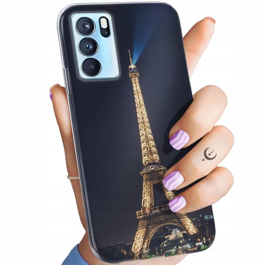 Etui Do Oppo Reno 6 Pro 5G Wzory Paryż Francja Eiffel Obudowa Pokrowiec Oppo