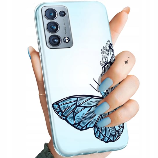 Etui Do Oppo Reno 6 Pro Plus 5G Wzory Motyle Butterfly Barwne Obudowa Case Oppo