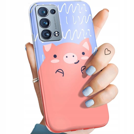 Etui Do Oppo Reno 6 Pro Plus 5G Wzory Świnka Peppa Bajka Obudowa Pokrowiec Oppo