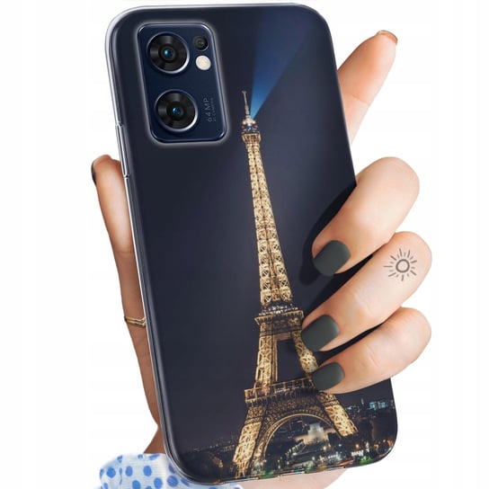 Etui Do Oppo Reno 7 5G Wzory Paryż Francja Eiffel Obudowa Pokrowiec Case Oppo