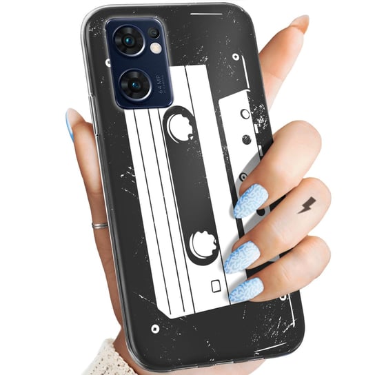 Etui Do Oppo Reno 7 5G Wzory Retro Old School Muzyka Gry Obudowa Pokrowiec Oppo