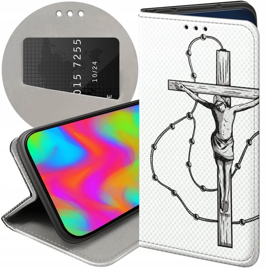 Etui Do Oppo Reno 7Z 5G / 7 Lite 5G / 8 Lite 5G Wzory Jezus Krzyż Różaniec Oppo