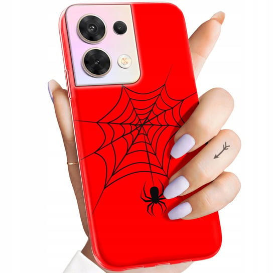 Etui Do Oppo Reno 8 5G Wzory Pająk Spider Pajęczyna Obudowa Pokrowiec Case Oppo