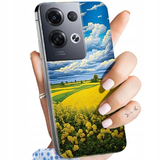 Etui Do Oppo Reno 8 Pro 5G Wzory Chmury Niebo Błękit Obudowa Pokrowiec Case Oppo