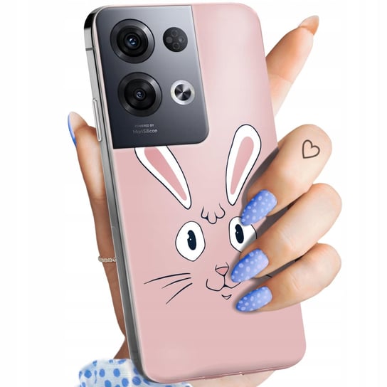 Etui Do Oppo Reno 8 Pro 5G Wzory Królik Zając Bunny Obudowa Pokrowiec Case Oppo