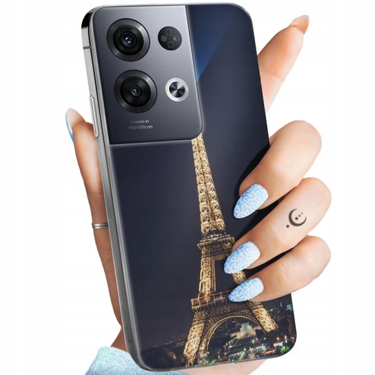 Etui Do Oppo Reno 8 Pro 5G Wzory Paryż Francja Eiffel Obudowa Pokrowiec Oppo