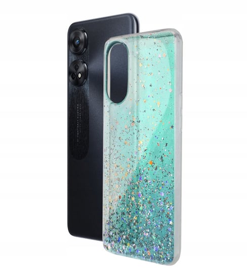 Etui do OPPO RENO 8T 4G GLITTER Case pokrowiec case zielone GSM-HURT