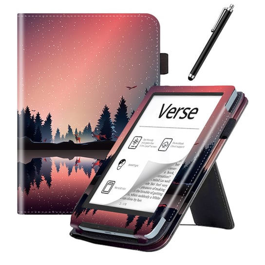 etui do Pocketbook Verse / Verse Pro - SKÓRZANE GRAFIKA + RYSIK AllTabCases