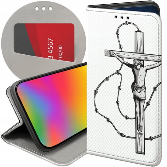 Etui Do Poco M4 Pro 5G / Redmi Note 11T 5G Wzory Jezus Krzyż Różaniec Bóg Xiaomi