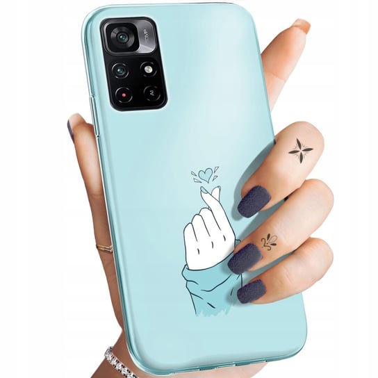 Etui Do Poco M4 Pro 5G / Redmi Note 11T 5G Wzory Niebieskie Blue Blau Case Xiaomi