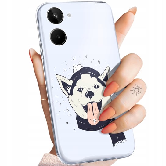 ETUI DO REALME 10 4G WZORY HUSKY PSY PIESKI OBUDOWA POKROWIEC CASE Realme