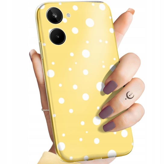 ETUI DO REALME 10 4G WZORY KROPKI GROCHY BOKEH DOTS OBUDOWA POKROWIEC CASE Realme