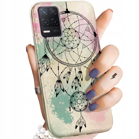 Etui Do Realme 8 5G Wzory Boho Łapacz Snów Pióra Obudowa Pokrowiec Case Realme