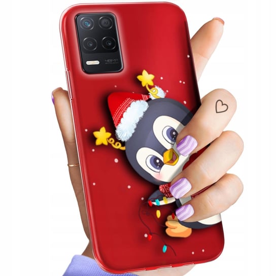 Etui Do Realme 8 5G Wzory Święta Christmas Mikołaj Pingwin Obudowa Case Realme