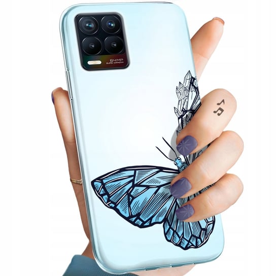 Etui Do Realme 8 / 8 Pro Wzory Motyle Butterfly Barwne Obudowa Pokrowiec Realme