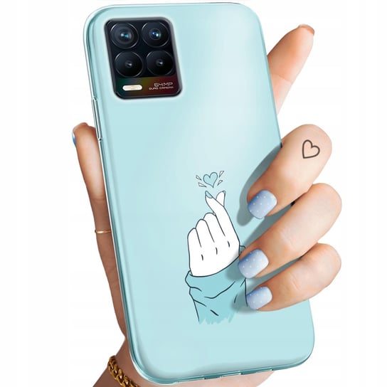 Etui Do Realme 8 / 8 Pro Wzory Niebieskie Blue Blau Obudowa Pokrowiec Case Realme