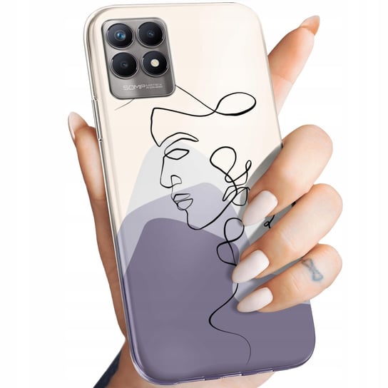 Etui Do Realme 8I Wzory Continuous Line-Art Kreska Linie Obudowa Pokrowiec Realme