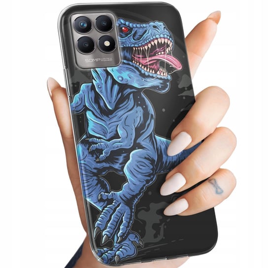 Etui Do Realme 8I Wzory Dinozaury Reptilia Prehistoryczne Obudowa Pokrowiec Realme