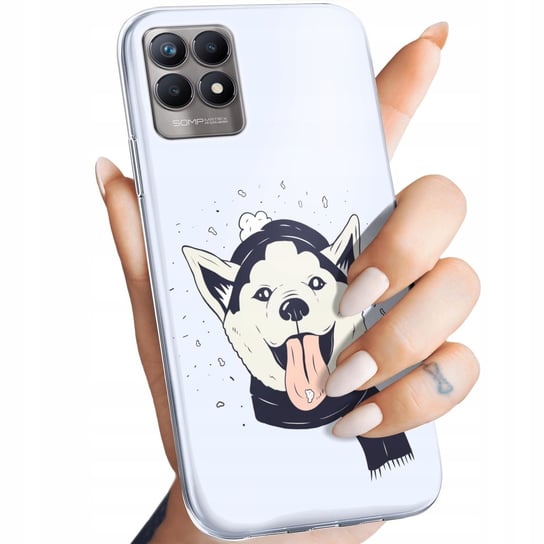 ETUI DO REALME 8I WZORY HUSKY PSY PIESKI OBUDOWA POKROWIEC CASE Realme