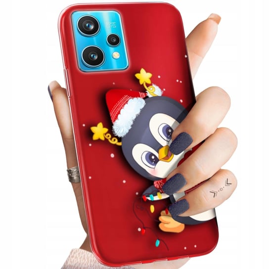 Etui Do Realme 9 Pro Plus Wzory Święta Christmas Mikołaj Pingwin Obudowa Realme