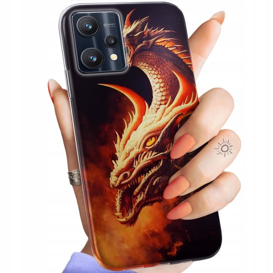 Etui Do Realme 9 Pro Wzory Smoki Dragon Taniec Smoków Obudowa Pokrowiec Realme