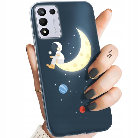 Etui Do Realme 9 Se Wzory Księżyc Gwiazdy Kosmos Planety Obudowa Pokrowiec Realme