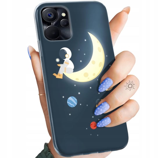 Etui Do Realme 9I 5G / Realme 10 5G Wzory Księżyc Gwiazdy Kosmos Planety Realme