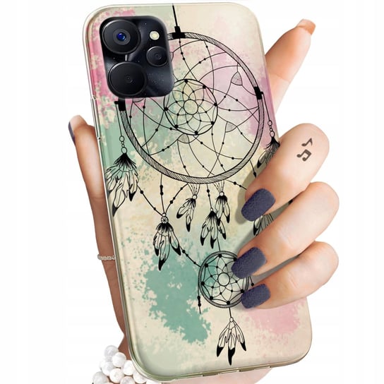 Etui Do Realme 9I / Oppo A96 4G Wzory Boho Łapacz Snów Pióra Obudowa Case Realme