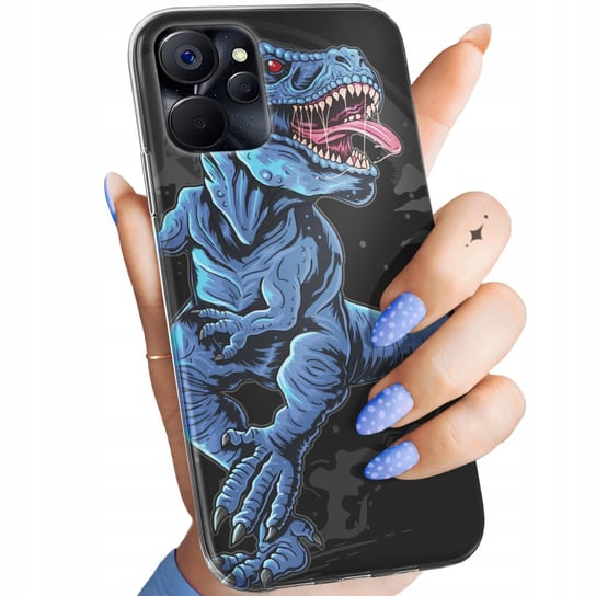 Etui Do Realme 9I / Oppo A96 4G Wzory Dinozaury Reptilia Prehistoryczne Realme