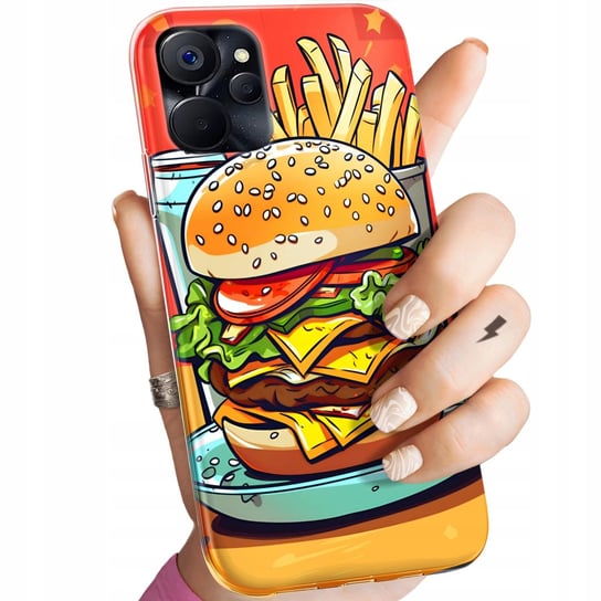 Etui Do Realme 9I / Oppo A96 4G Wzory Hamburger Burgery Fast-Food Jedzenie Realme