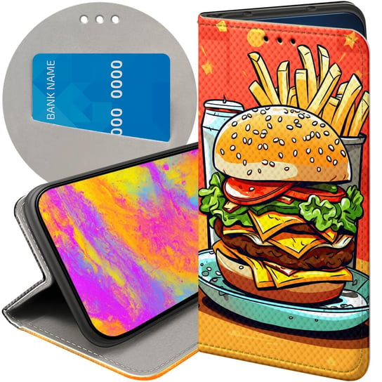Etui Do Realme 9I | Oppo A96 4G Wzory Hamburger Burgery Fast-Food Jedzenie Realme