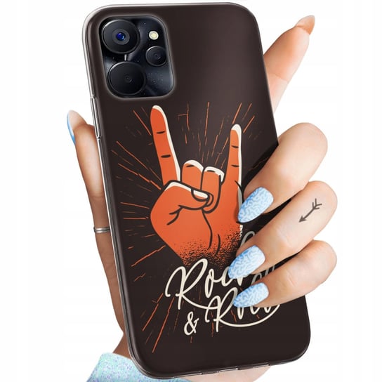 ETUI DO REALME 9I / OPPO A96 4G WZORY ROCKOWE ROCK ROCK AND ROLL GITARA Realme