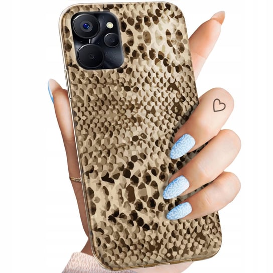 Etui Do Realme 9I / Oppo A96 4G Wzory Wąż Skóra Węża Snake Obudowa Case Realme