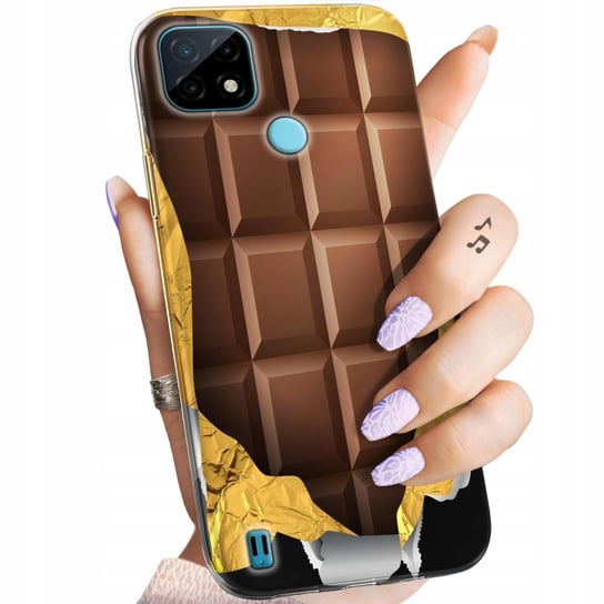 ETUI DO REALME C21 WZORY CZEKOLADA CHOCO SŁODYCZE OBUDOWA POKROWIEC CASE Realme