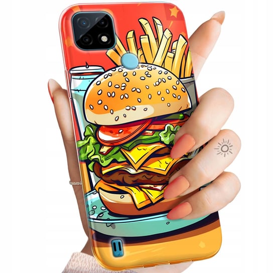 Etui Do Realme C21 Wzory Hamburger Burgery Fast-Food Jedzenie Obudowa Case Realme