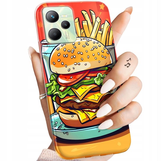 Etui Do Realme C35 Wzory Hamburger Burgery Fast-Food Jedzenie Obudowa Case Realme