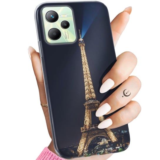 Etui Do Realme C35 Wzory Paryż Francja Eiffel Obudowa Pokrowiec Case Realme