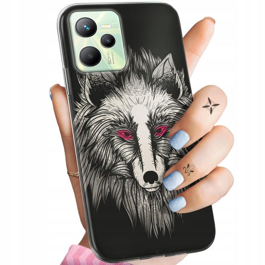 Etui Do Realme C35 Wzory Wilk Wilkołak Wolf Wilczyca Obudowa Pokrowiec Case Realme