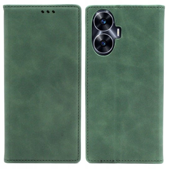 Etui do Realme C55 Smart Retro Pokrowiec Case Portfel zielone GSM-HURT